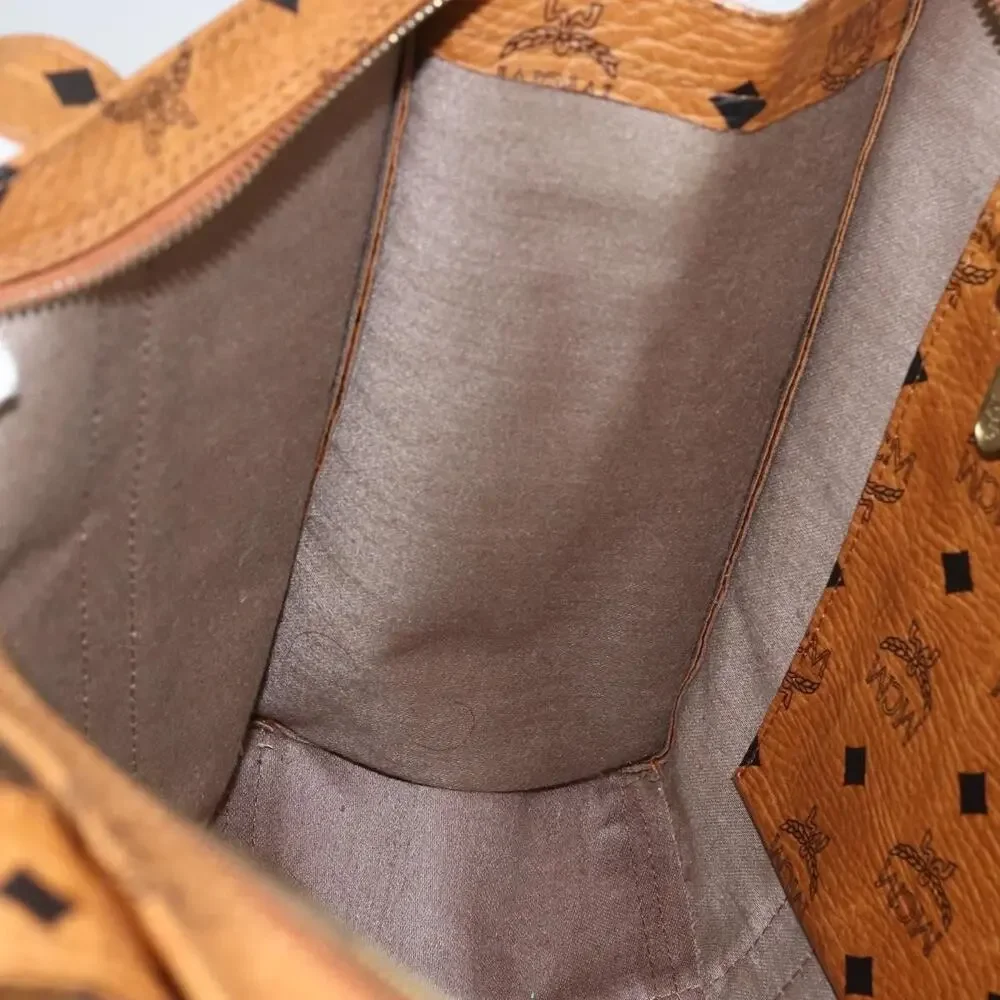 MCM Logogram Visetos Tote Bag Brown
